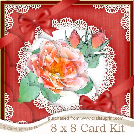 8 x 8 Rose and Lace Kit with Scalloped Corners