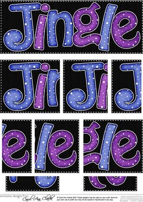 Christmas Jingle Dl Side Stacker Topper