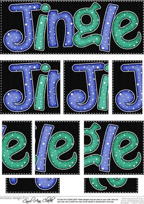 Christmas Jingle Dl Side Stacker Topper