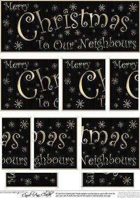 Neighbours Christmas Dl Side Stacker Topper