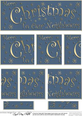 Neighbours Christmas Dl Side Stacker Topper