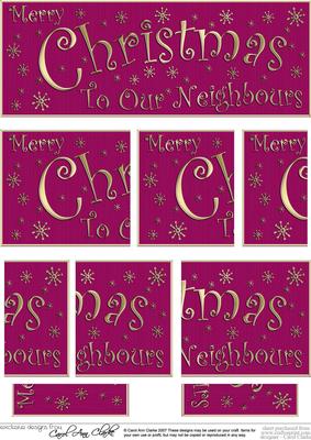Neighbours Christmas Dl Side Stacker Topper