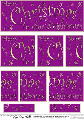 Neighbours Christmas Dl Side Stacker Topper