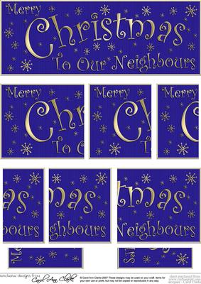 Neighbours Christmas Dl Side Stacker Topper