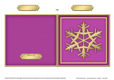 Xmas Snowflake Cut and Fold Card