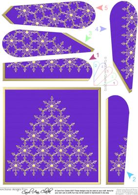 Xmas Snowflake Tree Fan Pyramage Topper