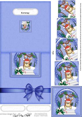 Xmas Chunky Monkey Snowglobe No-hole Over the Edge