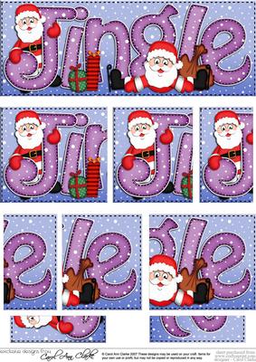 Christmas Jingle with Santa Dl Side Stacker Topper