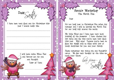 Child's Santa Letter to and from Santa