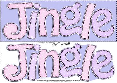 Large Dl Christmas Jingle Quick Card with 3D Decoupage