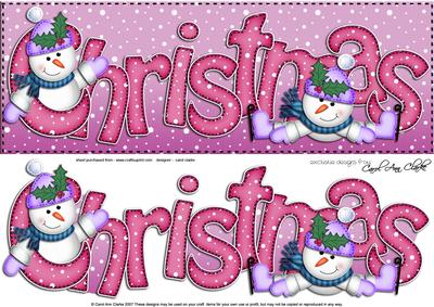 Large Dl Xmas Christmas with Snowman Quick Card 3D Decoupage