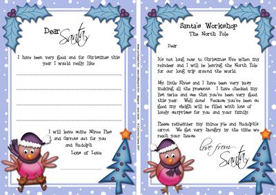 Child's Santa Letter to and from Santa