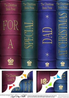 8 x 8 Dad Christmas Books Scalloped Corner Topper