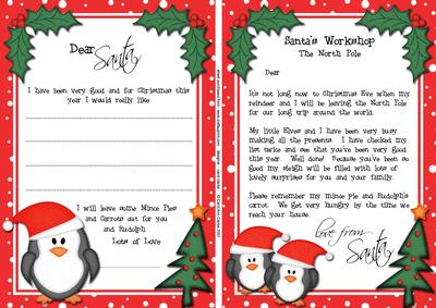 Child's Santa Letter to and from Santa