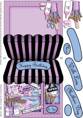 The Little Craft Shop Shaped Card Decoupage N Greetings