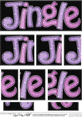 Christmas Jingle Dl Side Stacker Topper