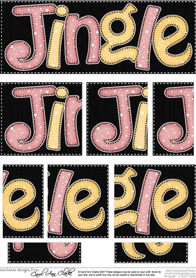 Christmas Jingle Dl Side Stacker Topper