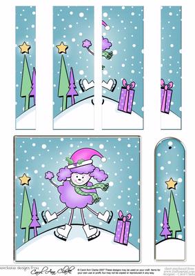 Cute Xmas Poodle Side Stacker