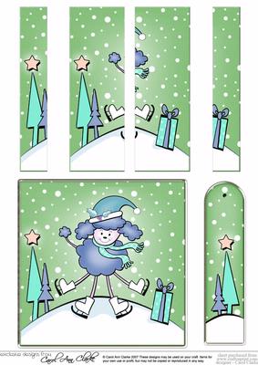 Cute Xmas Poodle Side Stacker