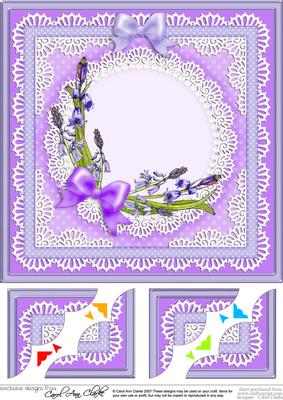 8 x 8 Bluebells Scalloped Corner Topper