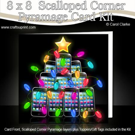 8 x 8 Christmas Smart Phone Kit with Scalloped Corners