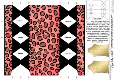 Animal Print Cracker Shaped Treat or Favour Box
