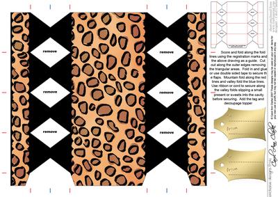 Animal Print Cracker Shaped Treat or Favour Box