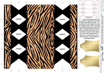 Animal Print Cracker Shaped Treat or Favour Box