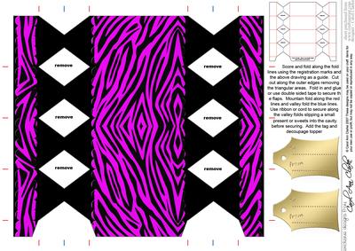 Animal Print Cracker Shaped Treat or Favour Box