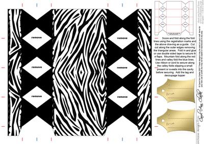 Animal Print Cracker Shaped Treat or Favour Box