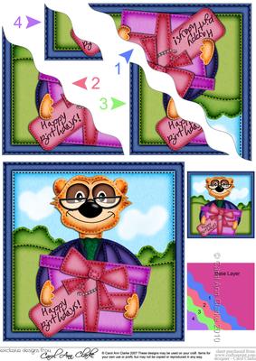Frank the Meerkat Wavy Corner Side Stacker Topper