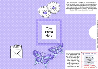 Add a Photo Fluttery Butterflies with Easy Fold Frame