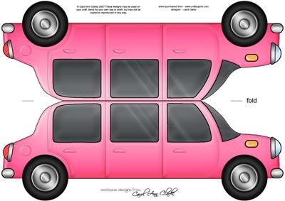 Large Dl Stretch Limo Shaped Card