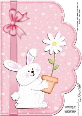 A4 Little Bunny Felties Scalloped Edge