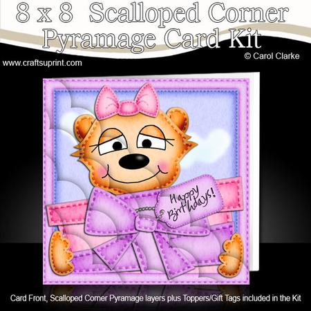 8 x 8 Mia Meerkats Present Kit with Scalloped Corners