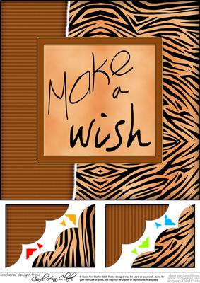 8 x 8 Fun and Funky Animal Print Scalloped Corner Topper