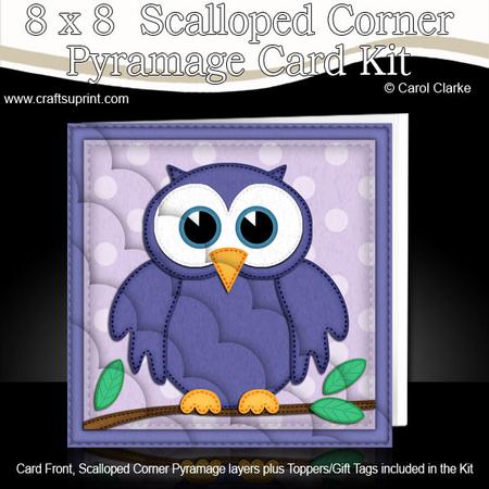 8 x 8 Hoot the Owl Kit with Scalloped Corners