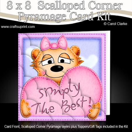 8 x 8 Mia Meerkat's Heart Kit with Scalloped Corners