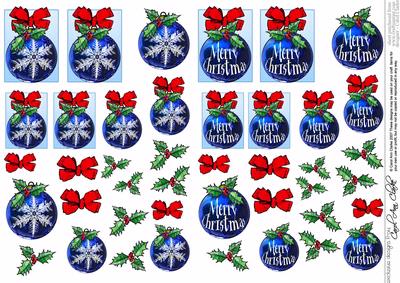 Chistmas Baubles Decoupage