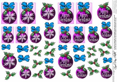 Chistmas Baubles Decoupage
