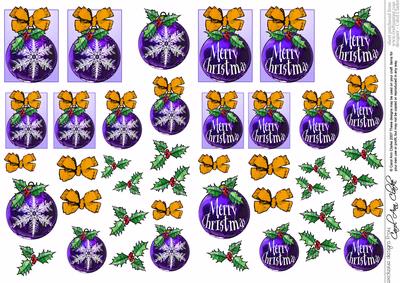 Chistmas Baubles Decoupage