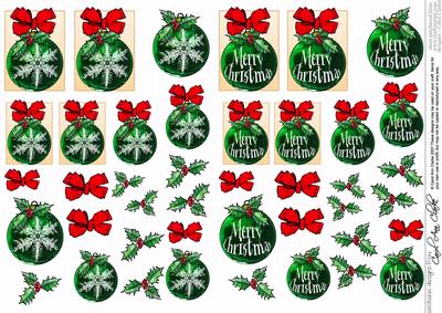 Chistmas Baubles Decoupage