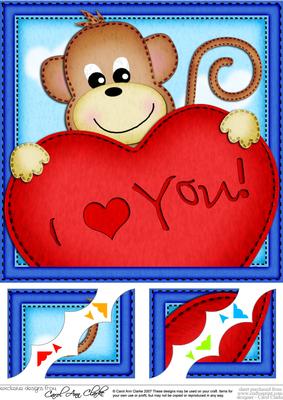 8 x 8 Chunky Monkey's Heart Scalloped Corner Topper