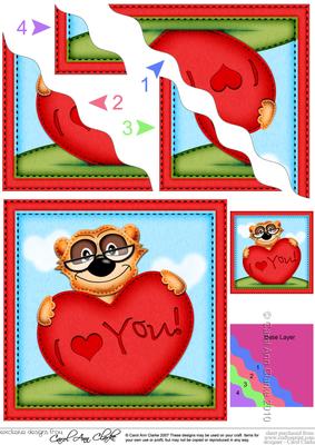 Frank Meerkat's Heart Wavy Corner Side Stacker