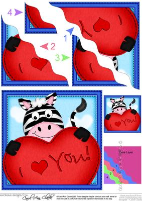 Debra Zebra's Heart Wavy Corner Side Stacker