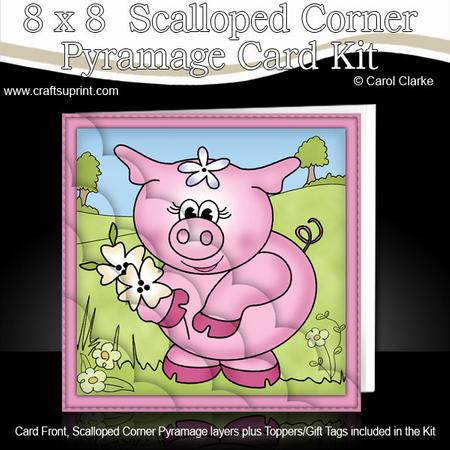 8 x 8 Miss Piggywig Kit with Scalloped Corners