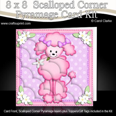 8 x 8 Bon Bon the Poodle Kit with Scalloped Corners