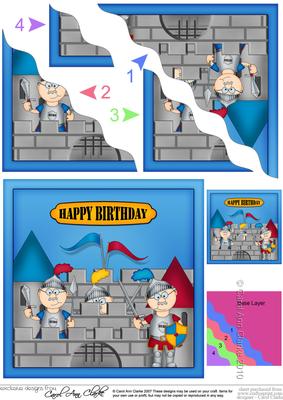 Bert's Birthday Castle Wavy Corner Side Stacker