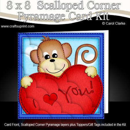 8 x 8 Chunky Monkey's Heart Kit with Scalloped Corners