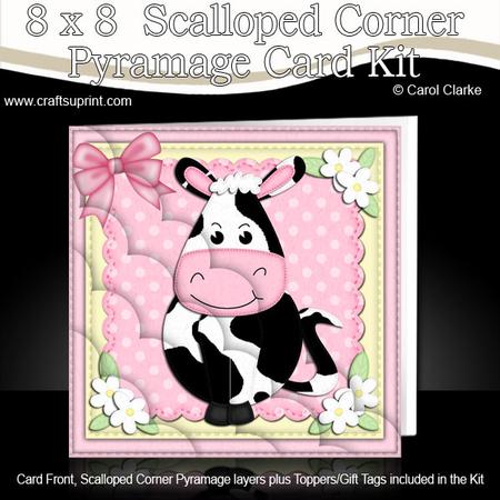 8 x 8 Milly Moo Cow Kit with Scalloped Corners
